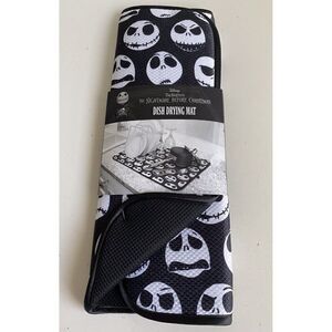 Disney Nightmare Before Christmas Dish Drying Mat 16”x18” Jack Skellington Faces